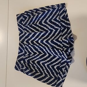 A. Byer pleated navy and white dress shorts
